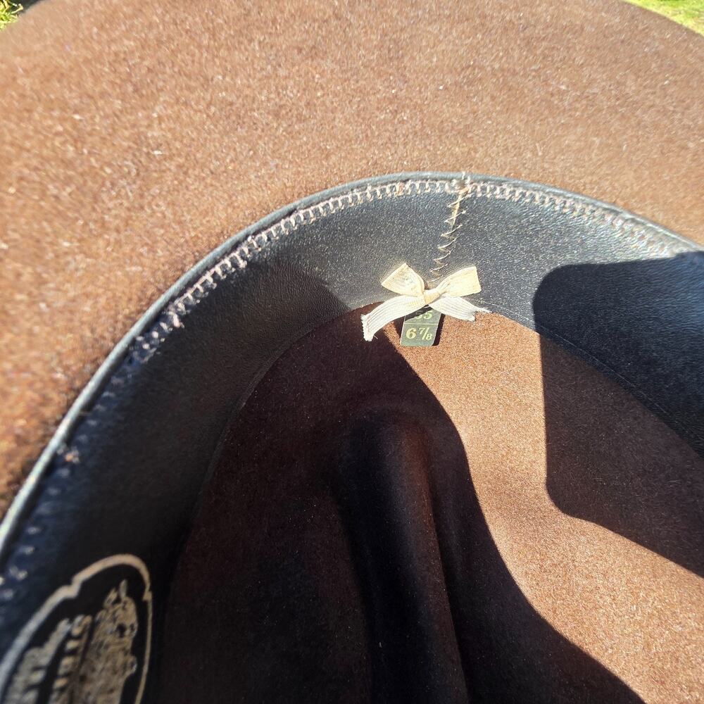 Vintage Stetson “Stallion” Cowboy Hat Size 6 7/8 Brown with Feather – USA Made - Picture 7 of 12